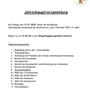 Jahreshauptversammlung